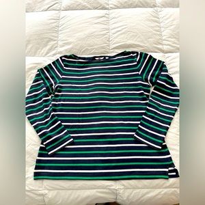 Breton sport stripe long-sleeved heavy tee
